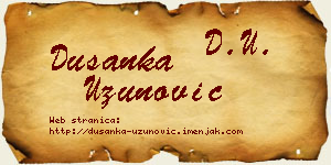 Dušanka Uzunović vizit kartica